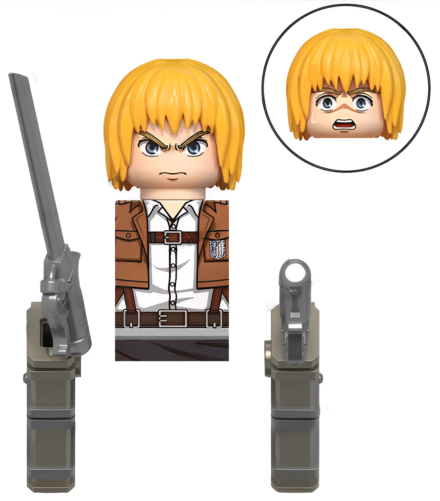 Mini figuras de juguete del ánime Ataque de Titanes (Shingeki No Kyojin) tipo lego