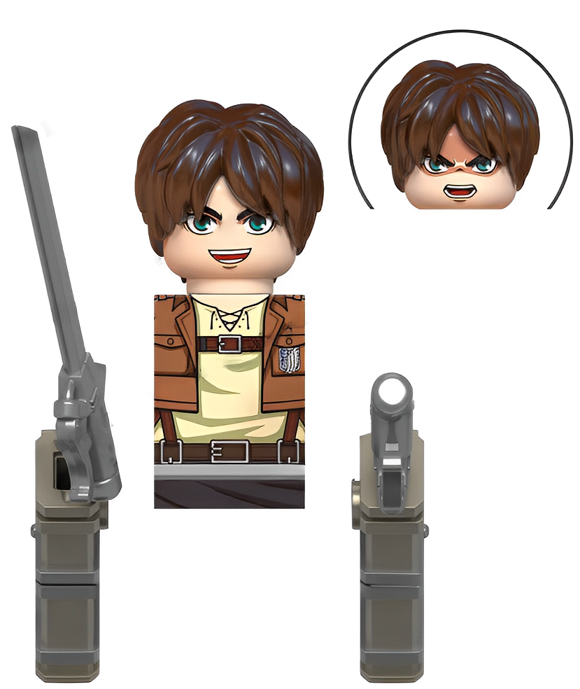 Mini figuras de juguete del ánime Ataque de Titanes (Shingeki No Kyojin) tipo lego