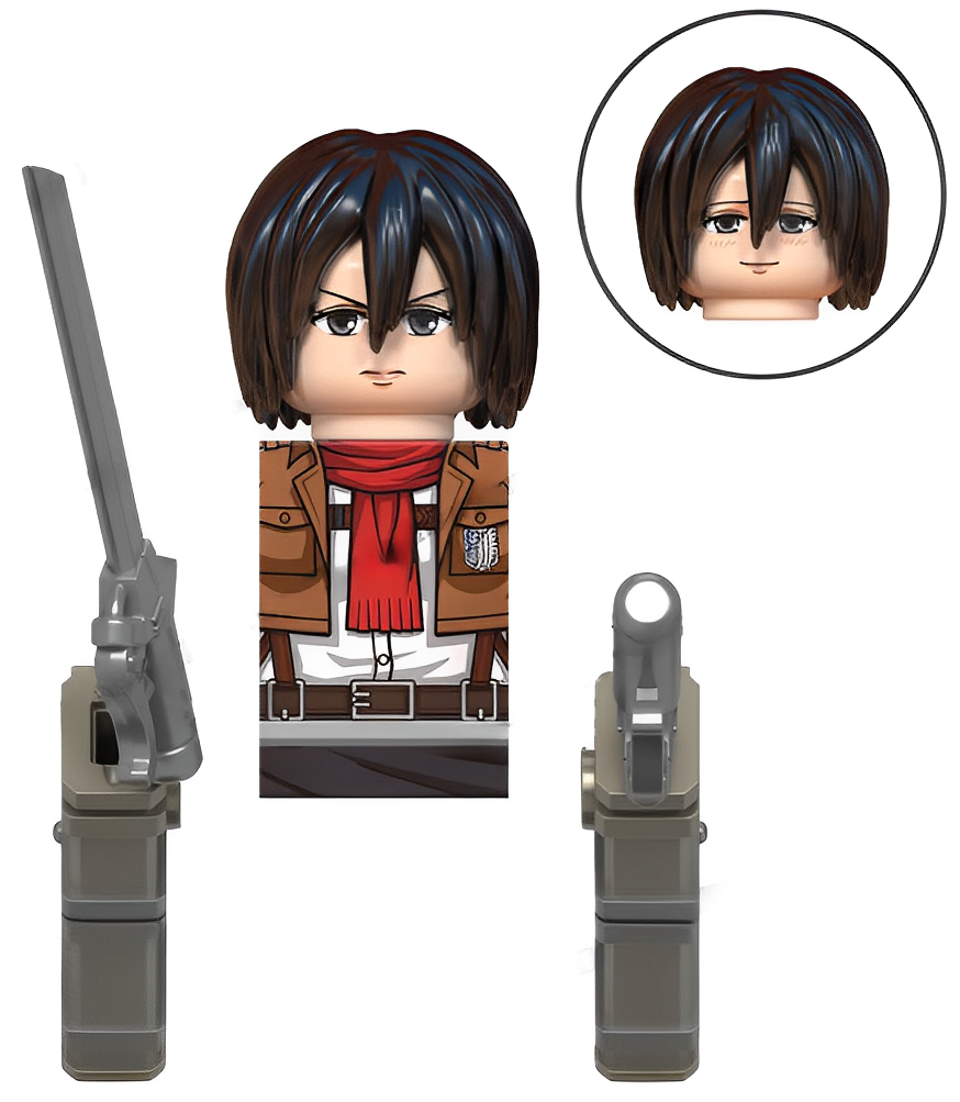 Mini figuras de juguete del ánime Ataque de Titanes (Shingeki No Kyojin) tipo lego