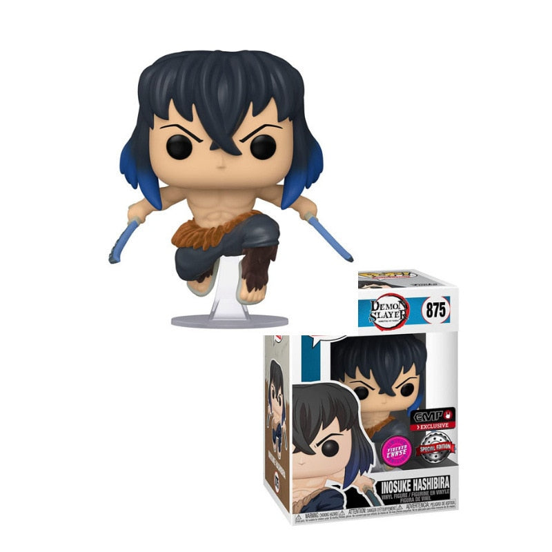 Funko Pops del ánime Demon Slayer con los personajes principales