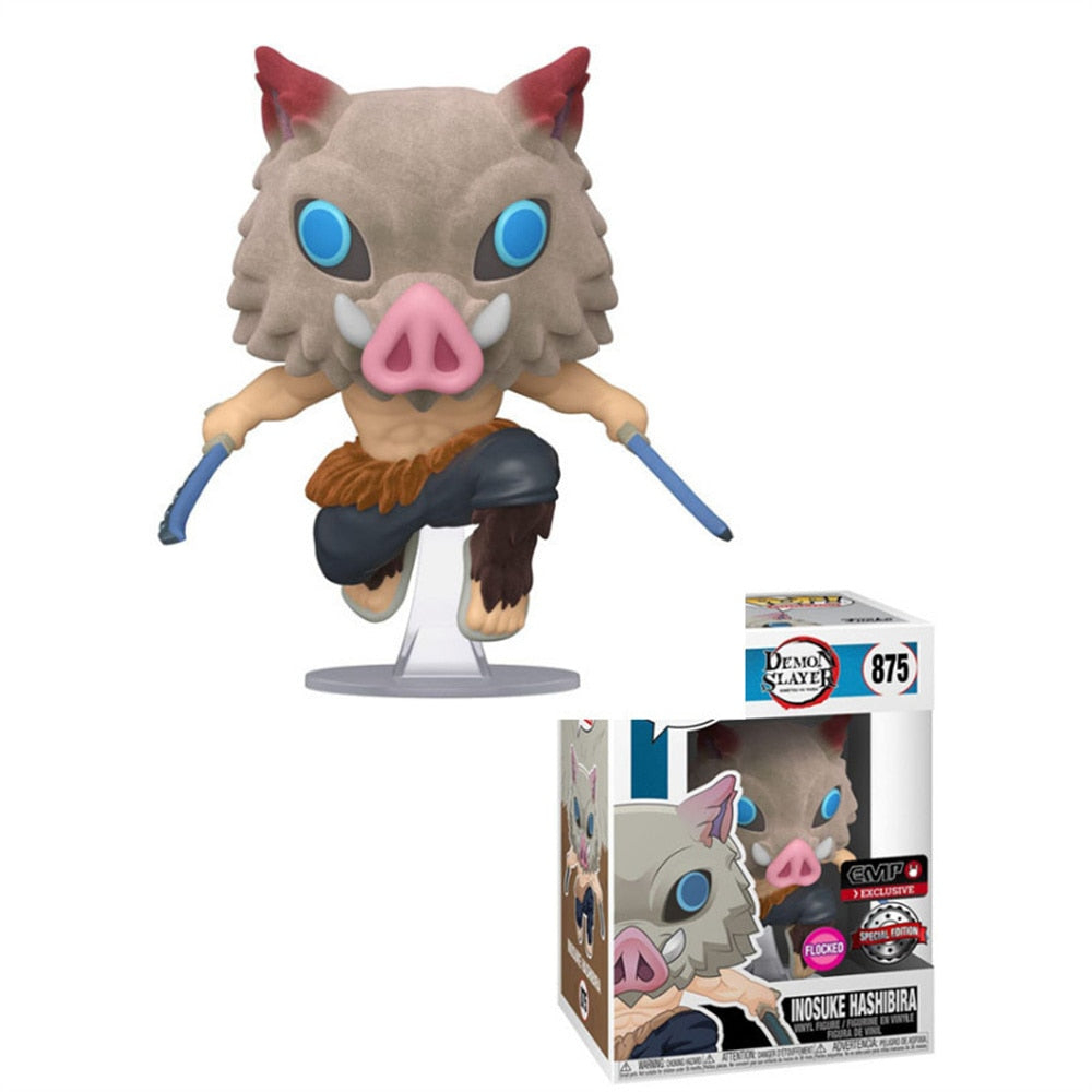 Funko Pops del ánime Demon Slayer con los personajes principales