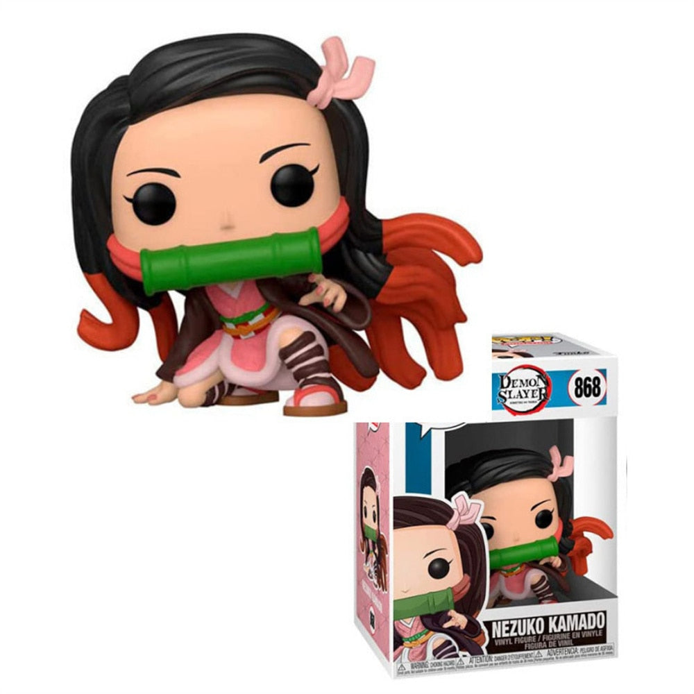 Funko Pops del ánime Demon Slayer con los personajes principales