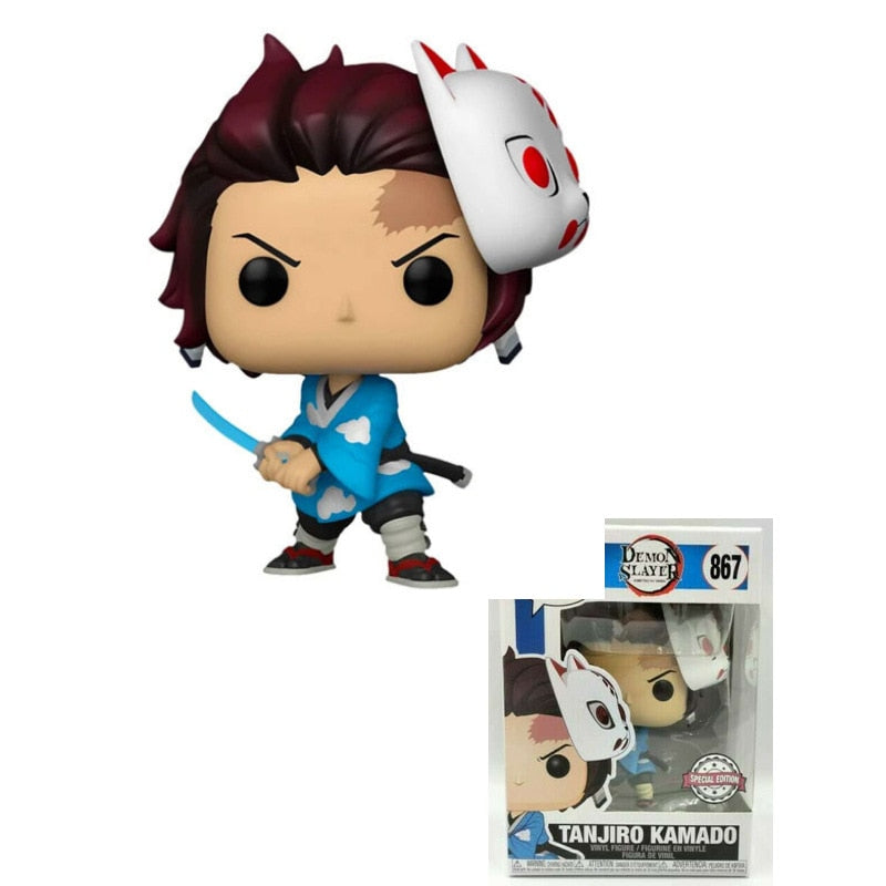 Funko Pops del ánime Demon Slayer con los personajes principales