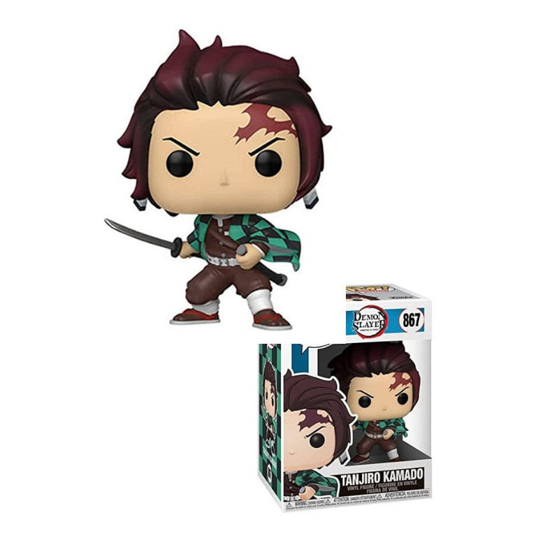 Funko Pops del ánime Demon Slayer con los personajes principales